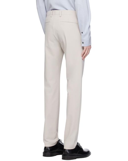 Theory White Beige Curtis Trousers for men