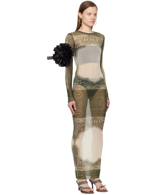 Jean Paul Gaultier Black Off- 'the Cartouche' Maxi Dress