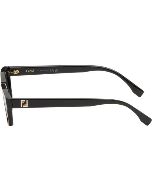 Fendi Gray Squared Ff Sunglasses for men