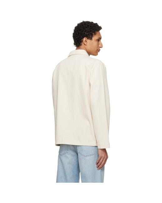 A.P.C. White Off- Kerlouan Denim Jacket for men