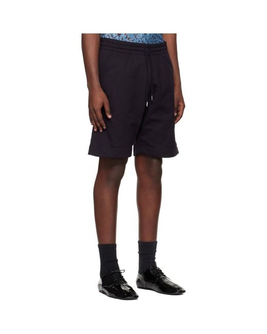 Dries Van Noten Blue Drawstring Shorts for men
