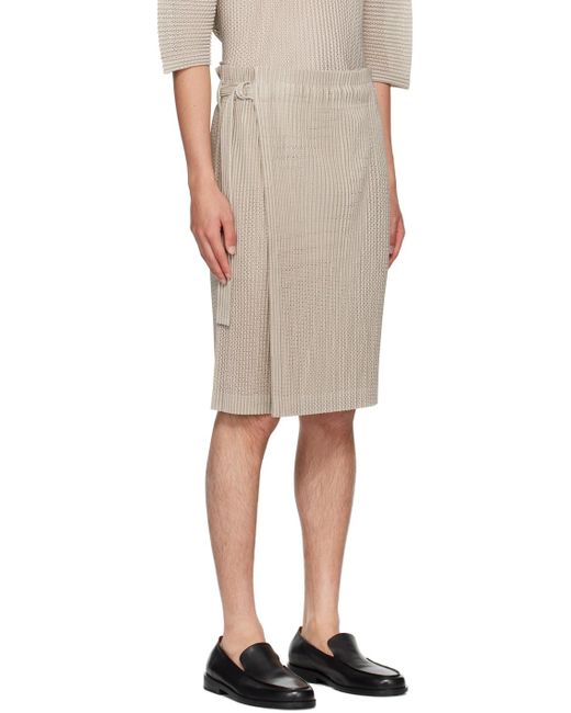 Homme Plissé Issey Miyake Natural Light Mesh Skirt for men