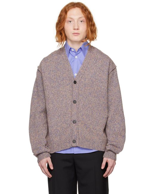 Wooyoungmi Purple Marled Cardigan for men