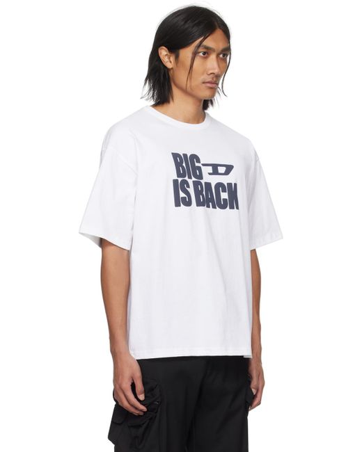 T-shirt blanc à texte DIESEL pour homme en coloris White