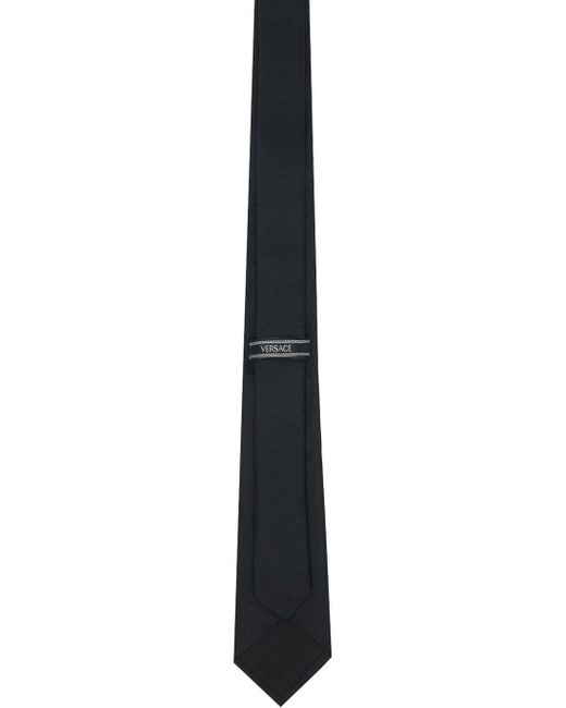 Cravate noire à logo rétro '90s Versace pour homme en coloris Black