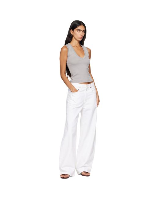 Agolde White Low Curve Jeans