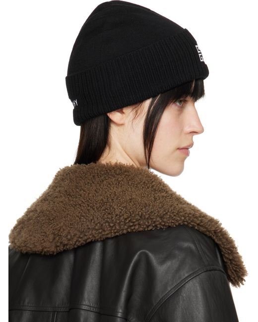 Givenchy Black 4G Wool Beanie
