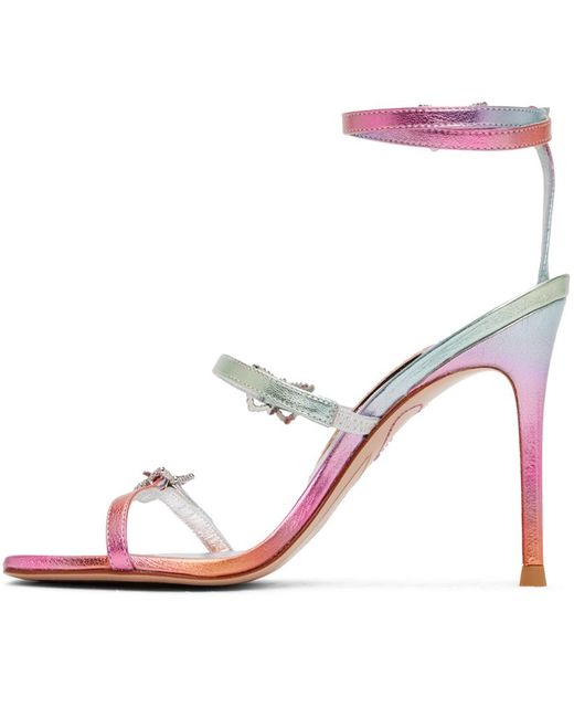 Sophia Webster Pink Multicolor Venus Heeled Sandals
