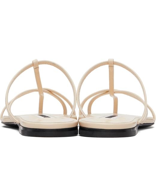 Jil Sander Black Off- Cage Flat Sandals