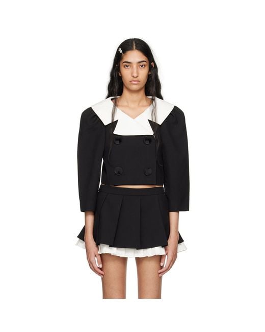 ShuShu/Tong Black Puff Sleeve Jacket