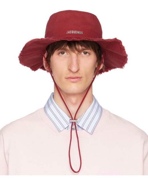 Jacquemus Pink Burgundy 'le Bob Artichaut' Hat for men