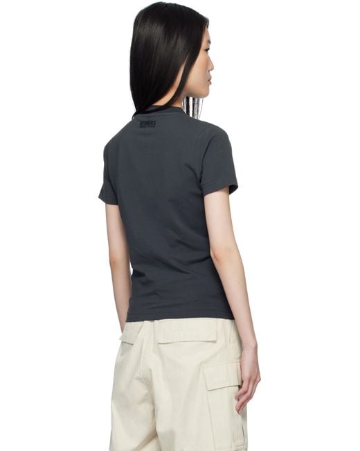 Vetements マルチカラー レイヤード フィット Tシャツ Black