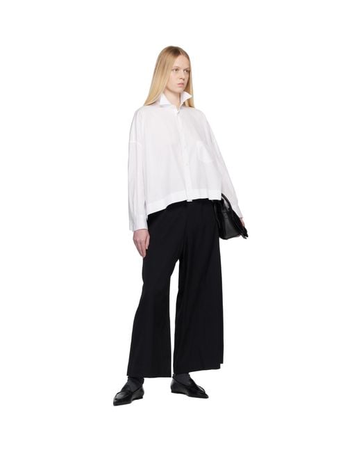 Yohji Yamamoto Black Gabardine Asymmetry baggy Trousers