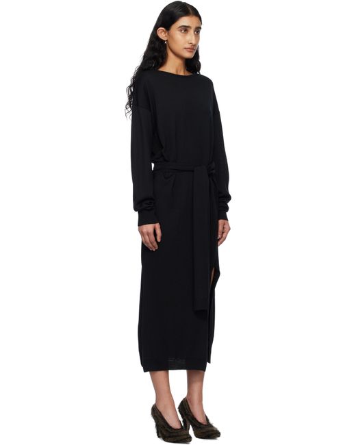 Lemaire ブラック トロンプルイユ マキシワンピース Black