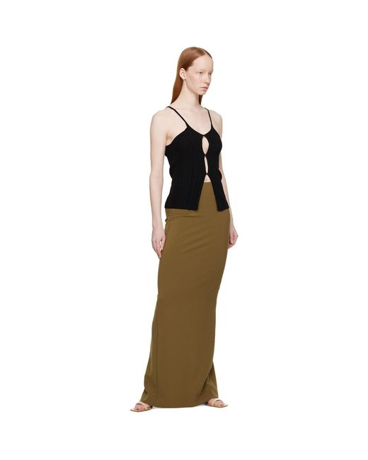 Paris Georgia Green Khaki Magda Maxi Skirt
