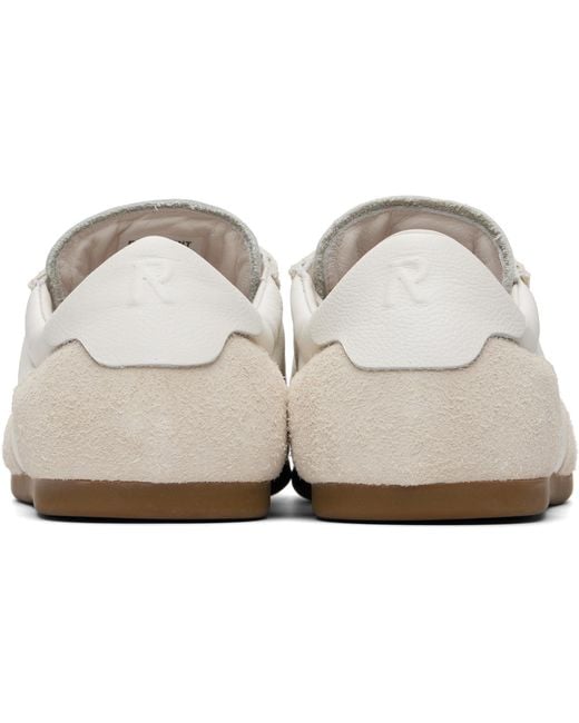 Represent White Low-Pro Leather Suede Sneakers for men