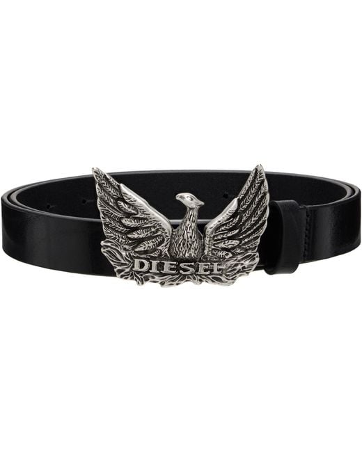 DIESEL Black B-Phoenix Belt for men