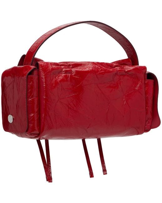 Acne Red Multipocket Bag