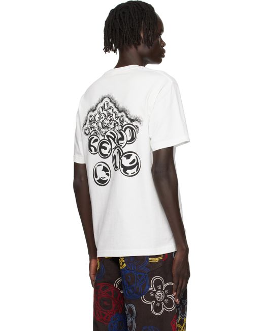 KENZO White Off- Paris Pachinko' Classic T-Shirt for men