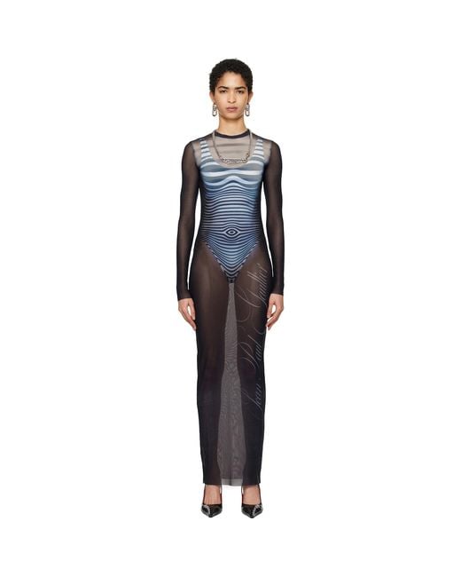Jean Paul Gaultier Black 'Le Mâle' Maxi Dress