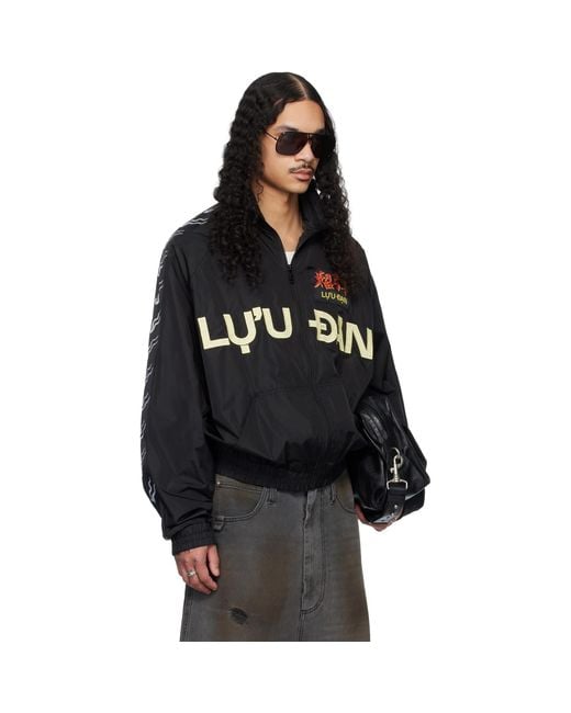 Lu'u Dan Black Windbreaker-D Jacket for men