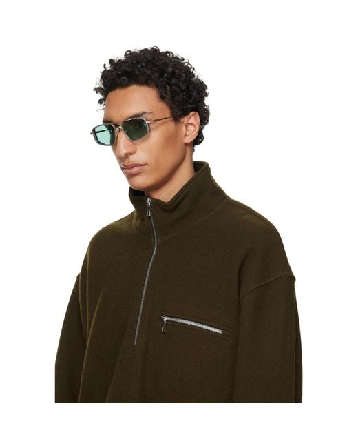 Akoni Green Gunmetal Atlantis Sunglasses for men