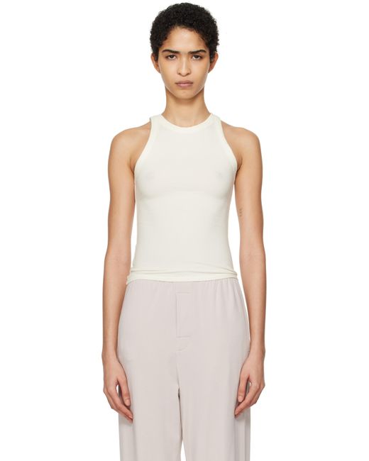 Skims Black Off- Cotton Jersey Crew Neck Tank Top