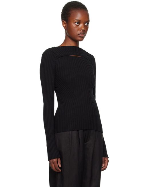 Anine Bing Black Cutout Sweater