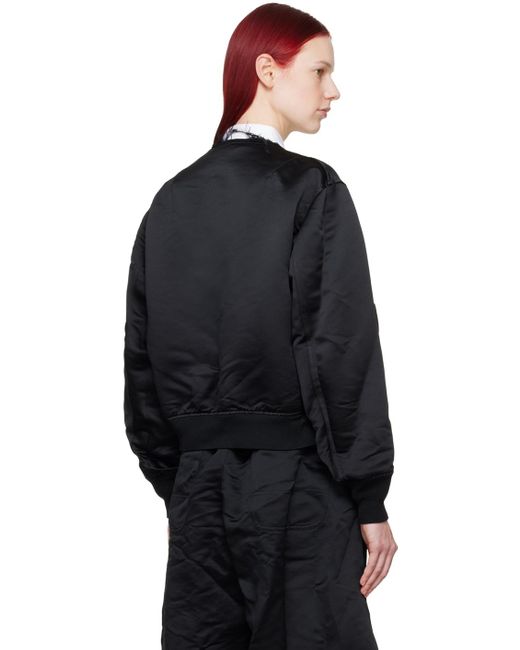 Comme des garçons blouson aviateur noir à glissières COMME DES GARÇON BLACK en coloris Black