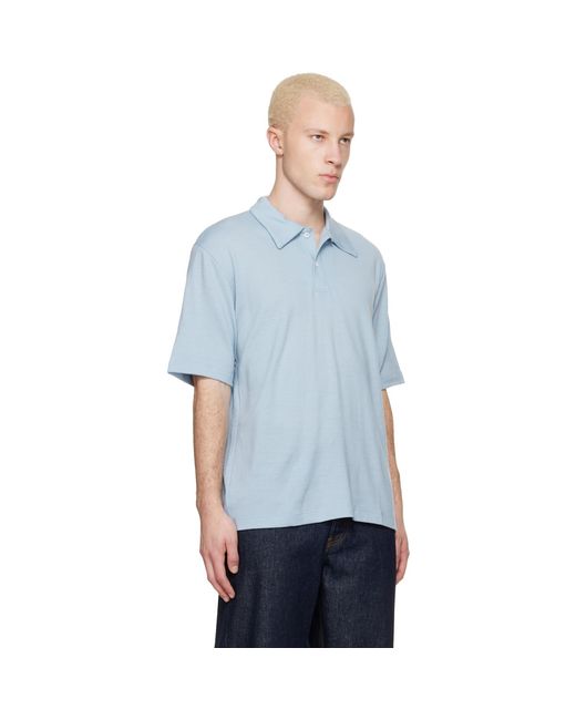 Lady White Co. Blue Summer Wool Polo for men