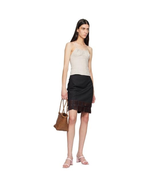 Dragon Diffusion Brown Basket Weave Small Tote