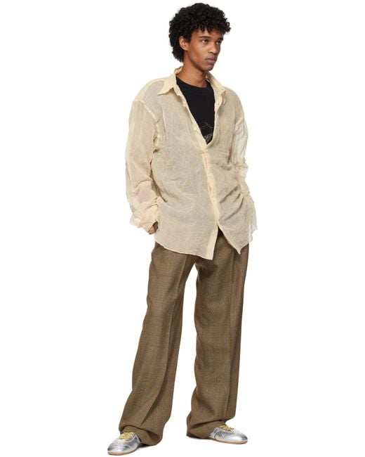Dries Van Noten Multicolor Metallic Thread Shirt for men