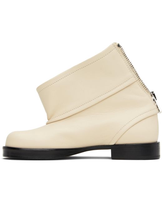 J.W. Anderson Natural Off- Biker Boots