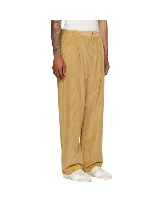 Moschino Natural Tan Toggle Trousers for men
