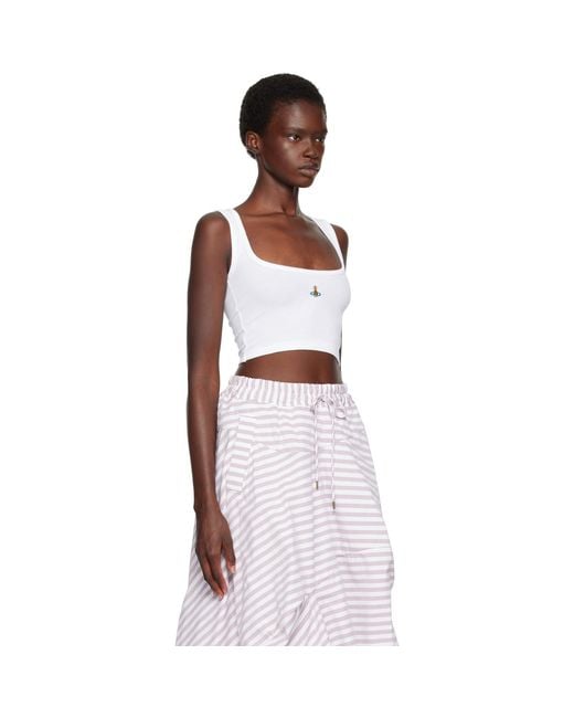 Vivienne Westwood Red Cropped Rib Tank Top