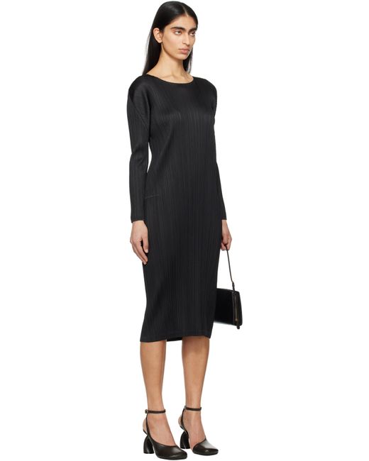 Robe Midi Monthly Colors February Noire Pleats Please Issey Miyake en coloris Black