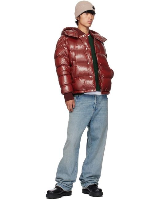 Moncler Red Maljasset Down Jacket for men