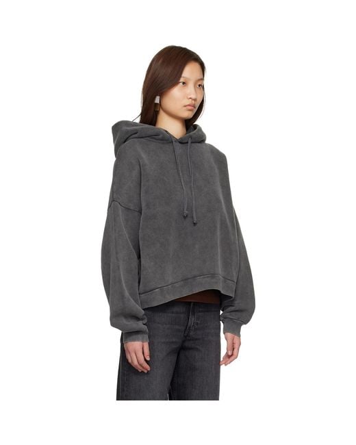 Acne Black Logo Patch Hoodie