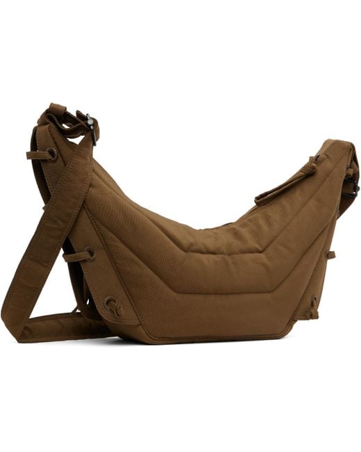 Lemaire Black Tan Small Soft Game Bag for men