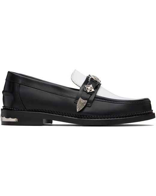 Toga Virilis Black Ssense Exclusive & Metal Loafers for men