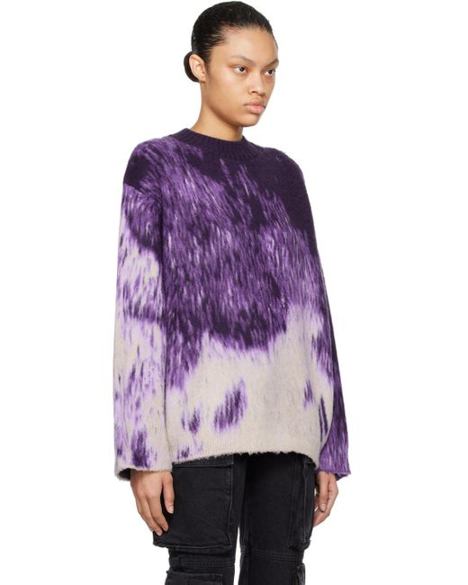 The Attico Purple Jacquard Sweater