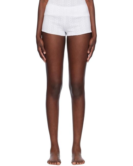 Cou Cou White 'The Teeny Tiny' Shorts