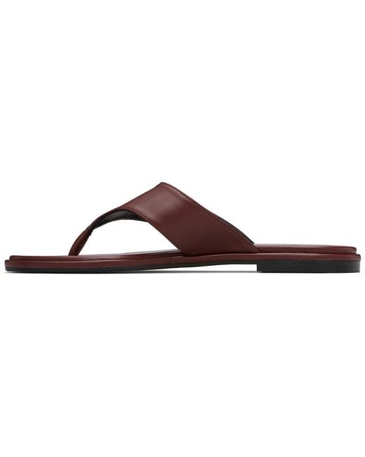 Aeyde Black Burgundy Amaya Thong Sandals