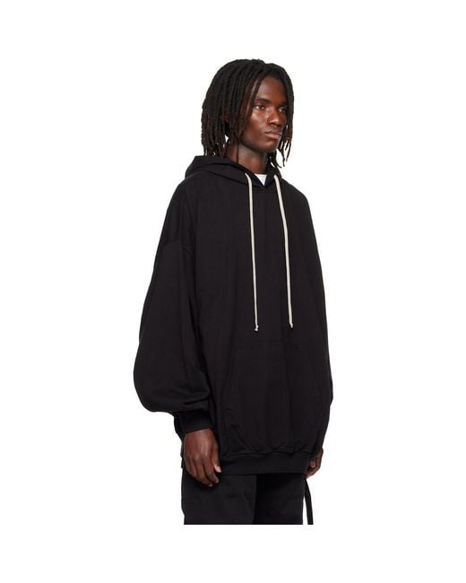 Rick Owens Black Tower Hun Hoodie for men