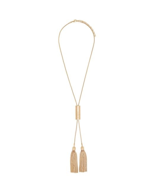 Balmain Metallic Long Tassel Necklace