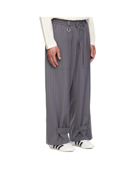 Y-3 Gray Wool Trousers for men