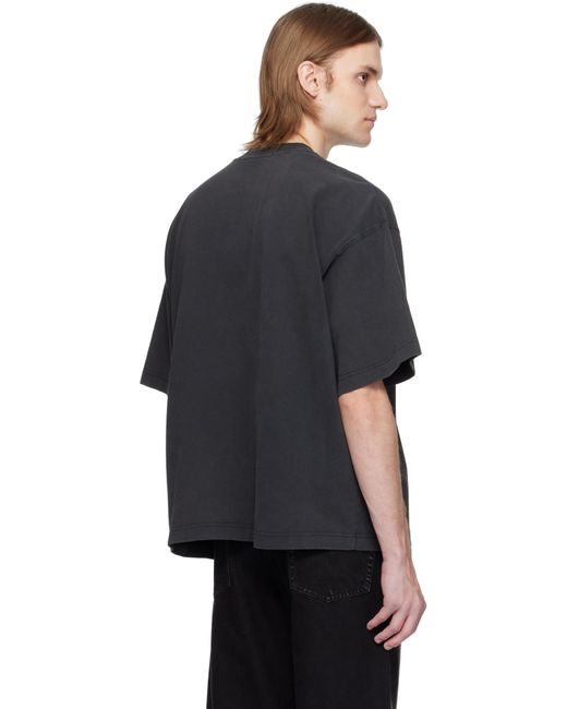 Alexander Wang Black Battery Logo-Print Graphic T-Shirt for men