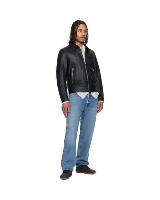 Boss Black Regular Fit Leather Jacket for men