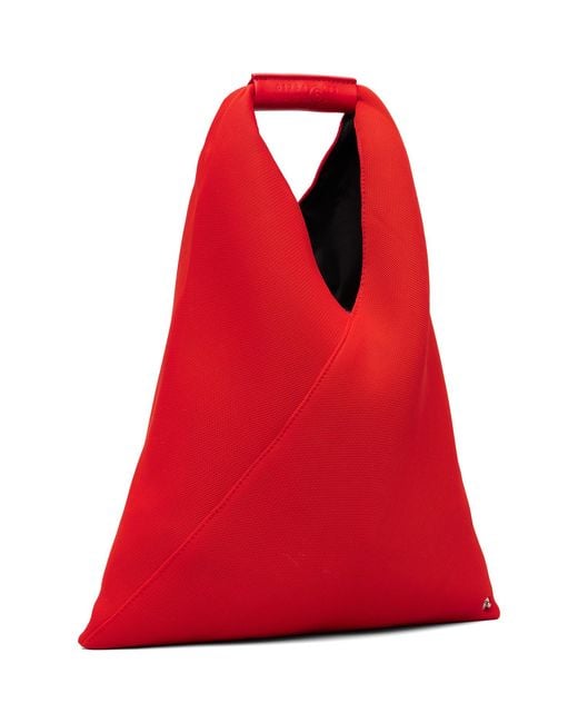 MM6 by Maison Margiela Red Small Triangle Tote for men