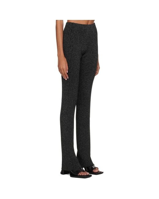 Dion Lee Black Rib Casual Pants